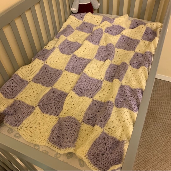 Made by Grandma - Hand Crocheted Baby Blanket - Picture 2 of 2